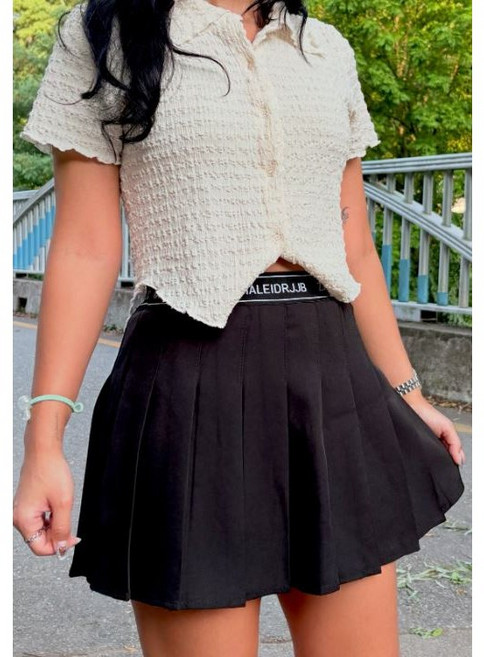 봄맞이 특별 할인!! 이로울 현이 여성 플리츠 스커트 미디 허리밴딩 봄 간절기 데일리룩