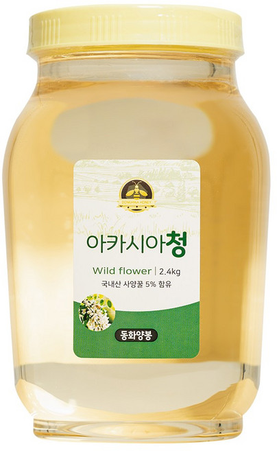 허니 벌꿀 아카시아청 대용량, 2.4kg, 1개