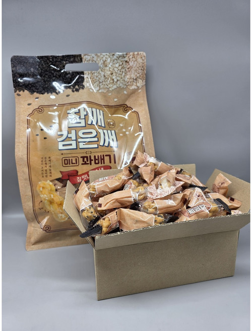 참깨 검은깨 한입 미니꽈배기 100개입 개별포장 대용량, 1개