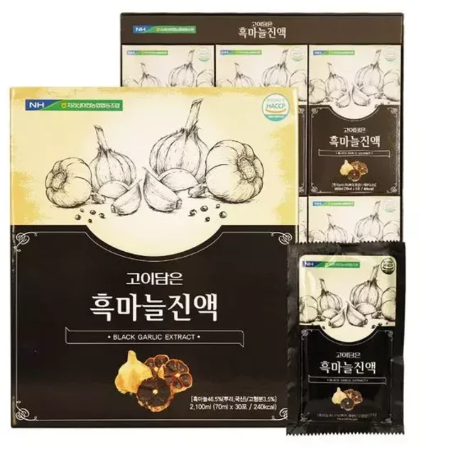 지리산마천농협 고이담은 흑마늘 진액 70ml 30포, 1개