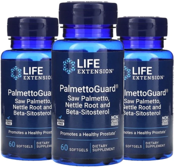 라이프 익스텐션 팔메토가드 쏘팔메토 호박씨오일 로즈마리 추출물 60소프트젤 2+1, 3개, 60정 - 쿠팡