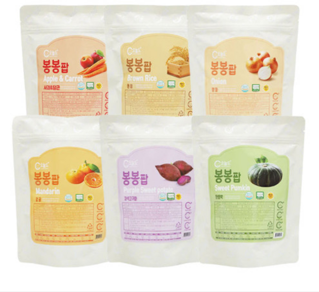 오늘도 유기농 유아 쌀과자 대용량 봉봉스틱, 봉봉팝 감귤, 10개, 25g