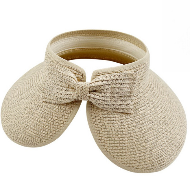 에쉬울프 접이가능 휴대용 리본 끈 넓은챙 와이어 버킷햇 여름 밀짚 모자