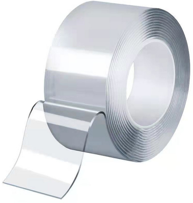 雙面膠帶 奈米無痕魔力膠帶 無痕貼 強力防水透明萬用膠帶, 1個, 【加厚款】厚度2MM 寬度3CM,一卷200公分