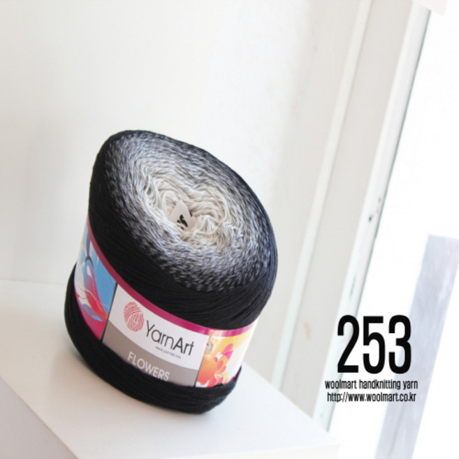 울마트 플라워 복합나염 뜨개실 털실, 253, 1개
