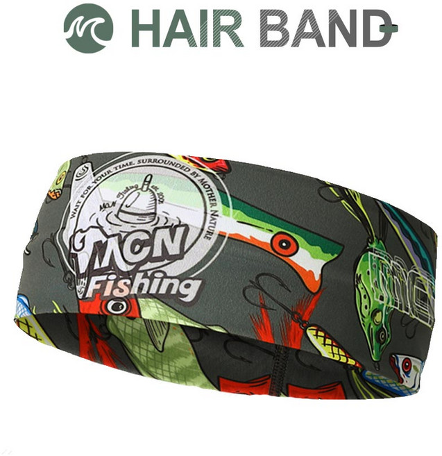 엠씨엔 기능성 땀흘림 방지 헤어밴드 운동 테니스 헬스 스포츠, FISHING(피싱)