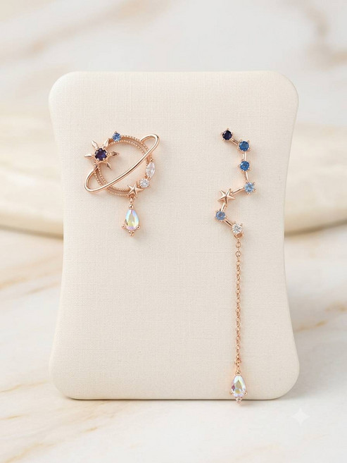 星空行星星星耳環 吊墜設計