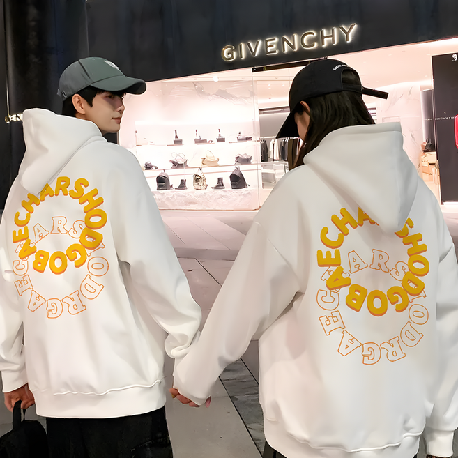 1+1 남녀공용 루즈핏 후드 맨투맨 기모 커플티