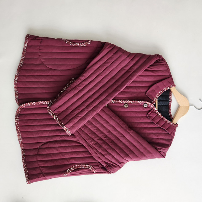 중년여성 경량 누빔잠바 플라워 엄마 할머니 요양원 가을 겨울