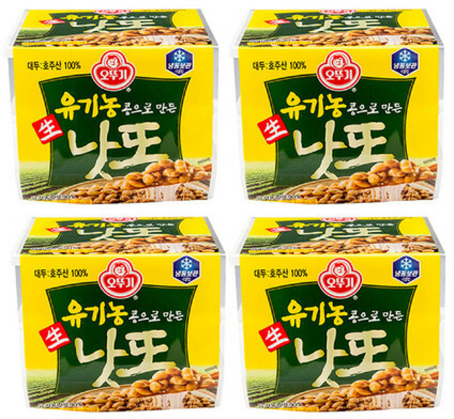 오뚜기 유기농콩으로 만든 생낫또, 150g, 4개