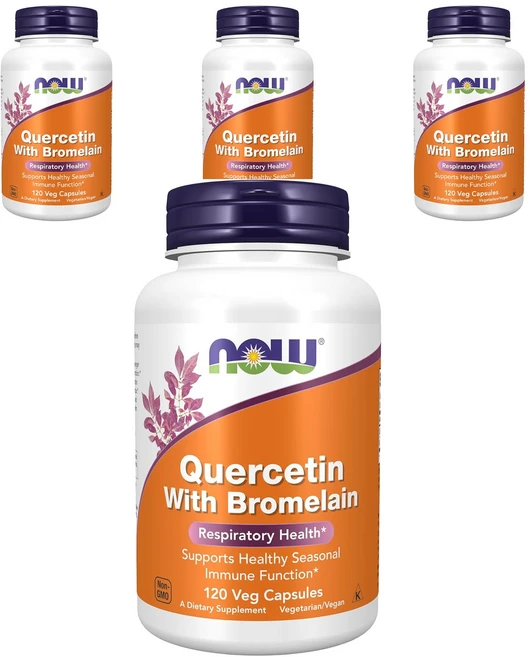 나우푸드 케르세틴 브로멜라인 베지 캡슐, 120정, 4개 - 쿠팡