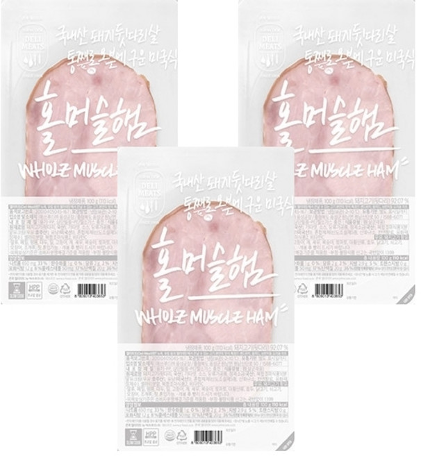 존쿡델리미트 홀머슬햄 100g X 3개