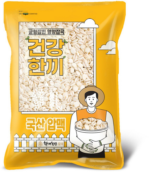 한끼농산 국산 늘보리압맥 2kg, 1개