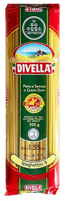 디벨라 스파게티니 9호 박스 (500g x 24개입), 500g, 24개