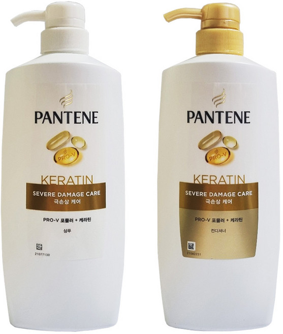 팬틴 극손상 케어 샴푸 750ml+ 컨디셔너 750ml, 1개
