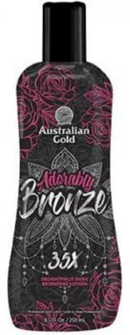Australian Gold Adorably 브론즈 35X Delightfully 다크 DHA & 네추럴 브론저 241g 1개, 4개