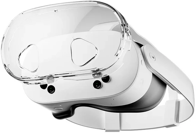 Aolion 메타 퀘스트 3 VR 헬멧 보호 커버 투명 TPU 케이스 세트 방진 오큘러스 액세서리, 01 For Quest3s Case