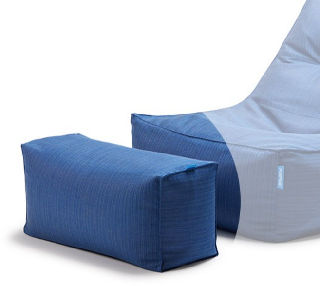 폴리몰리 빈백 사각 풋스툴R (리조트 컬렉션), 산토리니 블루