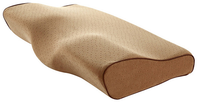 RUNHome 메모리폼 경추 베개 편한 숙면 코골이 베게, 50x30x10x7cm, 카멜색, 1개