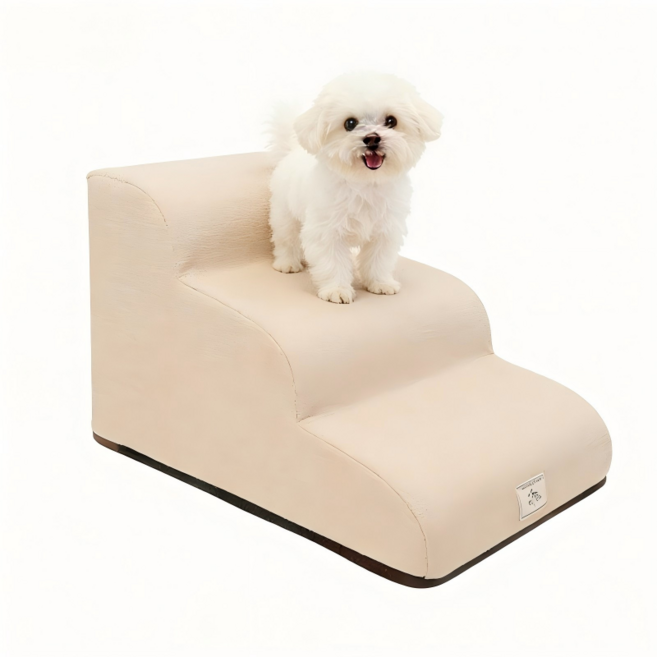 Shipshape 강아지계단 애견계단 반려동물 논슬립 슬라이드 계단, 1개, 베이지