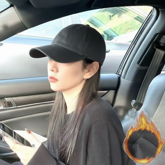 카라몰리 겨울 남녀공용 방한 기모안감 모자 무지 볼캡