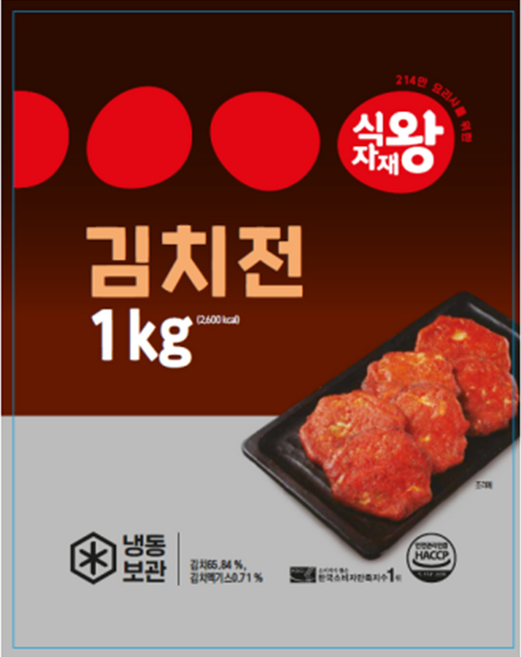 식자재왕 김치전, 2개, 1kg