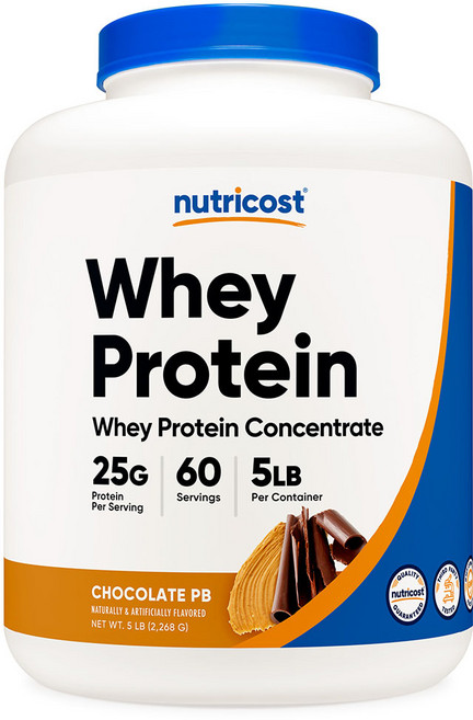 뉴트리코스트 WPC 웨이프로틴 맛있는 단백질 보충제 2268g 초콜릿 피넛 버터맛 1개