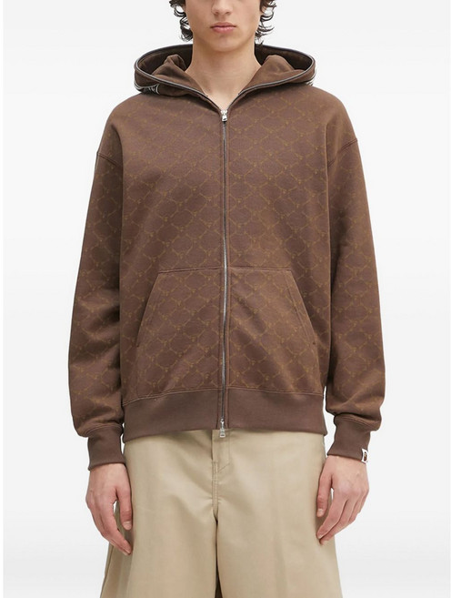 베이프 컬리지 모노그램 샤크 모티프 후드 집업