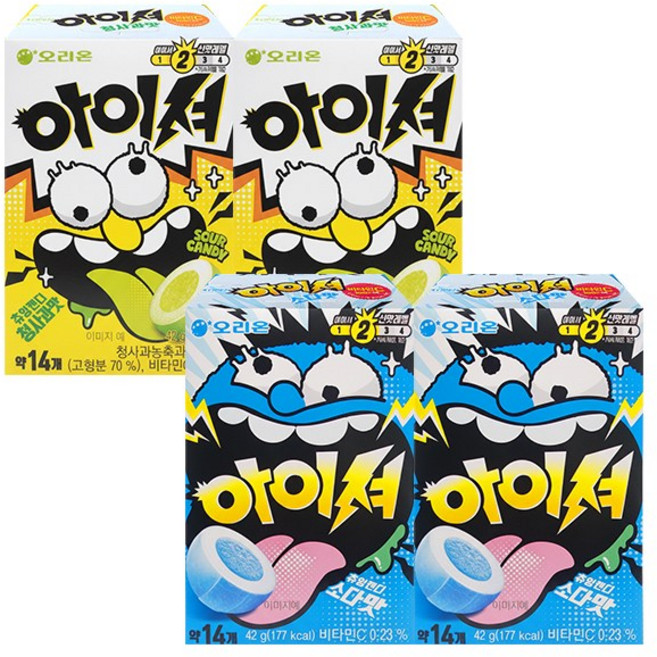 오리온 아이셔 (청사과맛+소다맛), 2세트, 126g