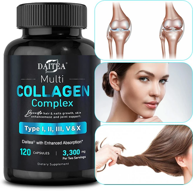 콜라겐 1형 2형 3형 4형 및 5형 3300mg 캡슐 120캡슐 모발 손톱 피부 및 관절 건강을 지원하고 피부 질감을 개선하며 관절 통증을 완화합니다., 1개, 120정 - 쿠팡