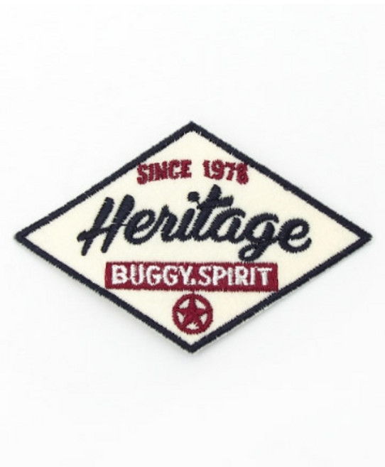 퀼트스타 버기스프릿 마름모 봉제식 와펜, 내추럴, 1개