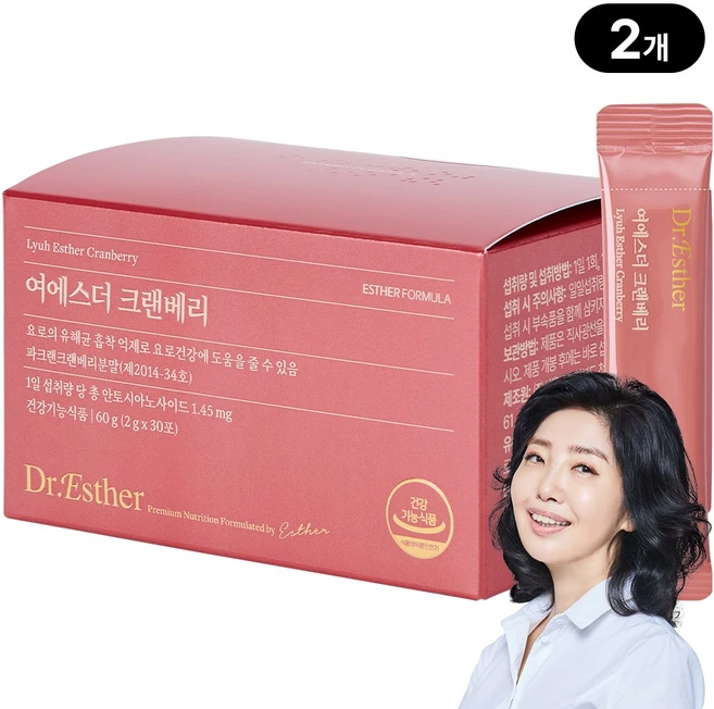 [본사직영] 여에스더 크랜베리, 60g, 2개 - 쿠팡