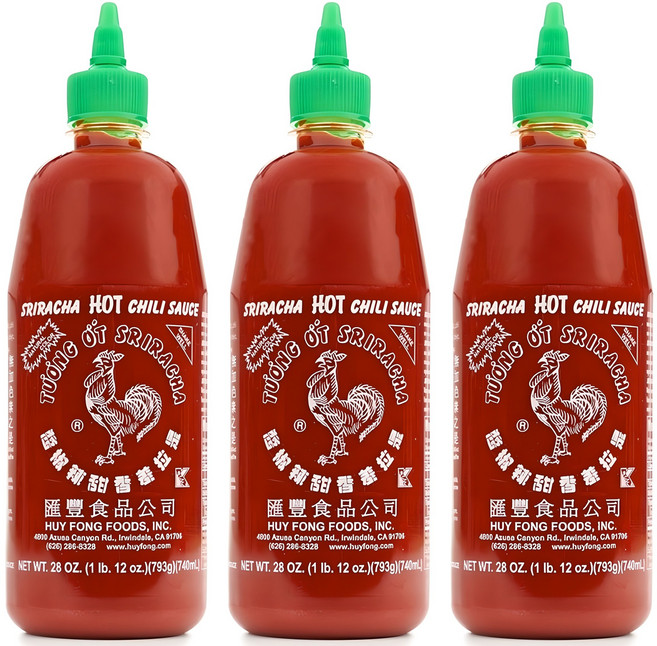 허이펑 스리라차 핫 칠리 소스, 793g, 3개