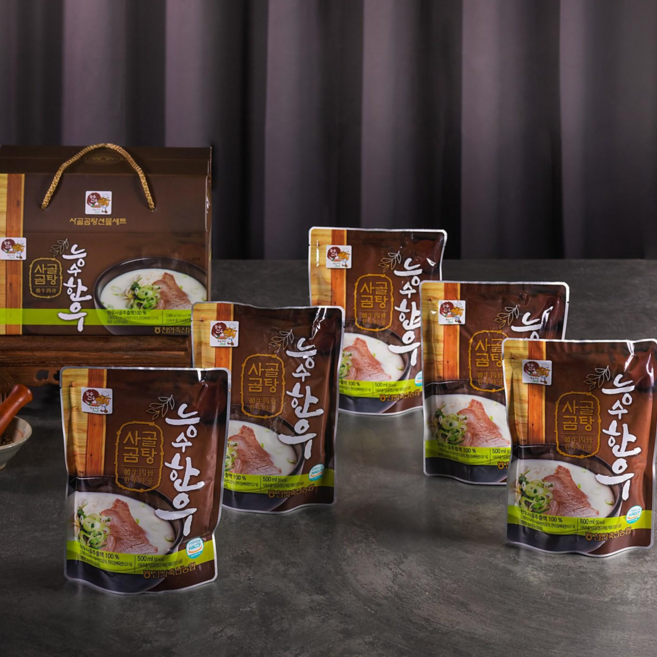 한우 진한 사골곰탕 선물세트 ( 500ml x 5개)