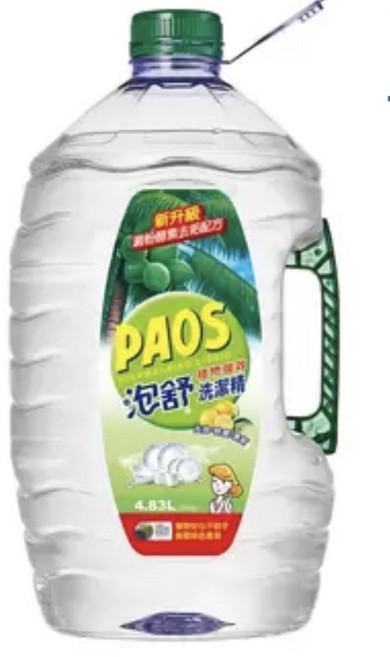 PAOS 泡舒 泡沫洗碗精 4.83L, 1個, 泡舒 植物強效洗潔精 4.83公升