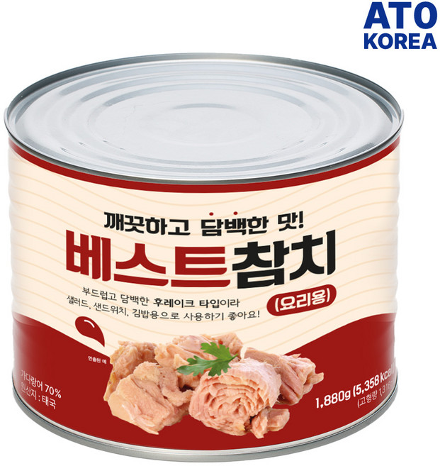 2위 - [더 부드러운 후레이크타입] 참치 대용량 가다랑어 76%, 1.88kg, 1개