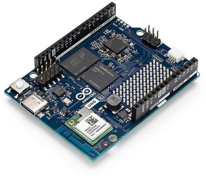 Arduino UNO Q 2GB [ABX00162] - 하이브리드 보드 퀄컴 드래곤윙 QRB2210 마이크로프로세서 (MPU) 및 STM32U585 마이크로 컨트롤러(MCU), 16.0 GB, 2.0 GB