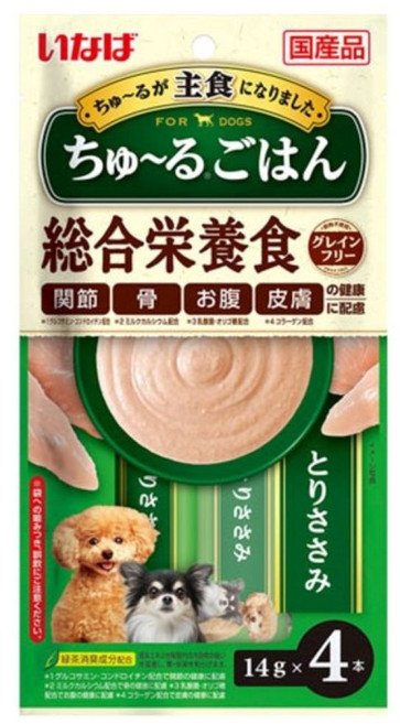 INABA CIAO 汪啾嚕狗肉泥 14g x 4入/包 (日本製), 雞肉, 4個
