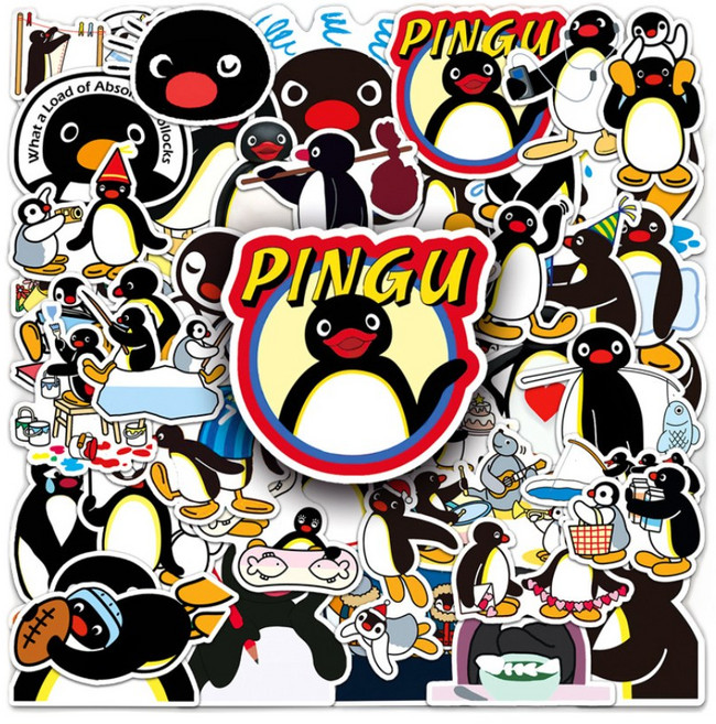 애니메이션 방수 스티커 50장 다꾸 다이어리 꾸미기 스케이드보드, 50개, 핑구