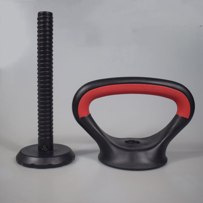 可調式啞鈴槓鈴壺鈴三合一組合：環保防滑重訓健身器材, 1個, 加購壺鈴配件