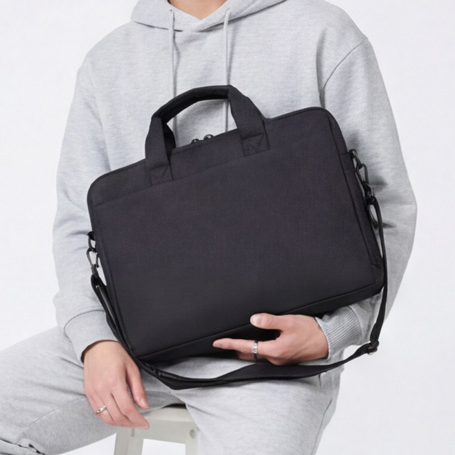 루크 심플 17인치 노트북 가방 여성 남자 남성 여자 파우치 서류 크로스 어깨끈 메신저백