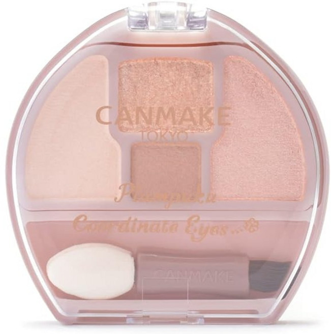 CANMAKE Plumpuku Coordinate Eyes 臥蠶淚袋眼影盤 01杏桃色 日本境內版, 01杏桃, 1個