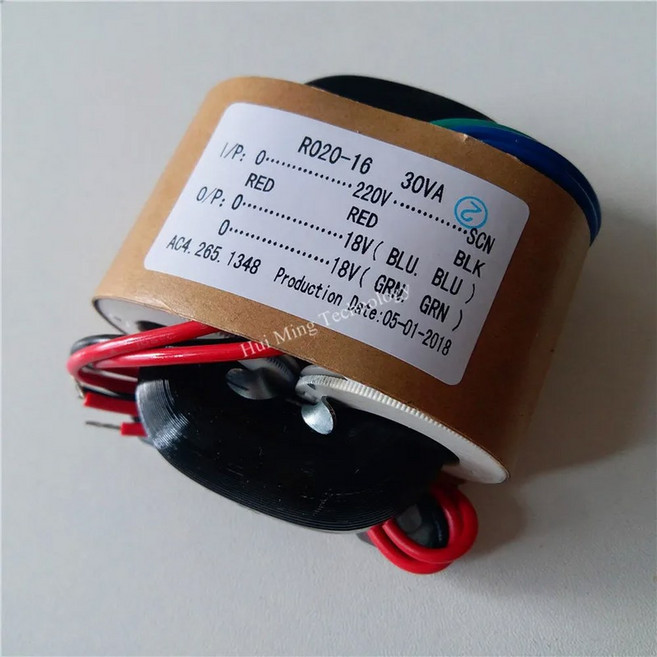 코어 듀얼 12V 20W 오디오 R20 15V DAC 구리 1A 디코더 프리 파워 220V, 30VA 2X18V 0.83A, 1개