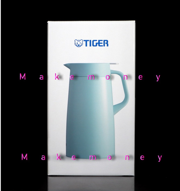 TIGER 虎牌 PWO-A160 不銹鋼保溫壺 桌上型 真空斷熱 廣口 養生壺 1.6L, 水藍, 1個