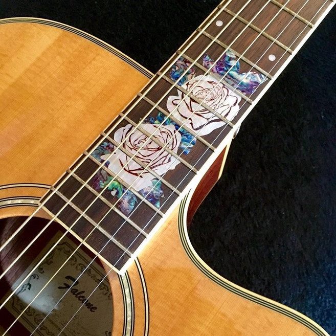 Guitar Player 玫瑰吉他指板貼紙 指板裝飾, 1個