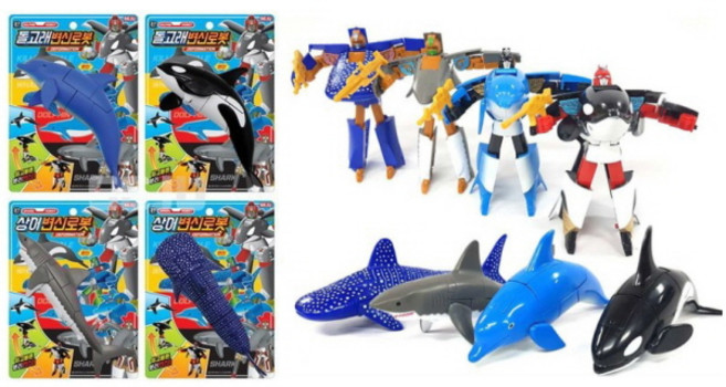 돌고래 변신 로봇 4종세트 세주 해양 시리즈, 01.고래변신4종셋트, 1개