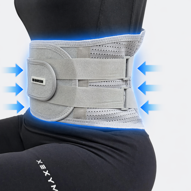 바르센 강도조절 허리보호대 남녀공용, 그레이, 1개