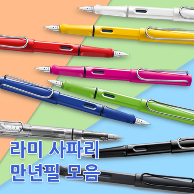 라미 사파리 만년필 하드케이스 포함, 검정, F