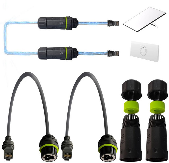 YIGORN Starlink 이더넷 어댑터 Gen 3/미니 케이블 4m(1.64피트) RJ45 인터페이스 포함 표준 V3/미니 접시 및 라우터 연결용 방수 - 1개, Gen3-2pcs
