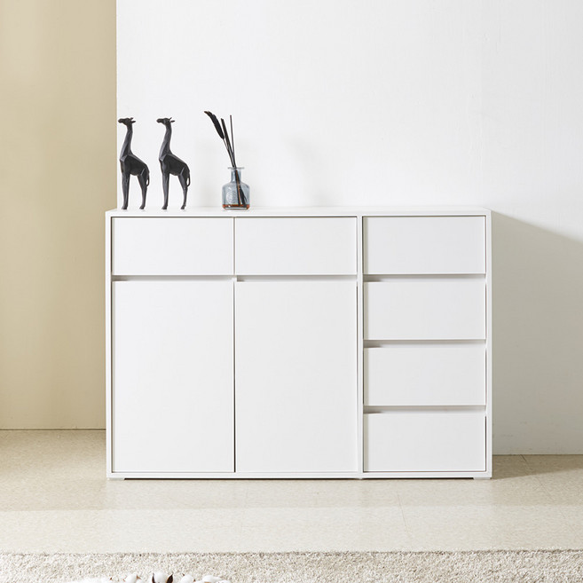 파로마 홈즈 아론 1200 6칸 서랍 수납장 HAF079-1, 화이트